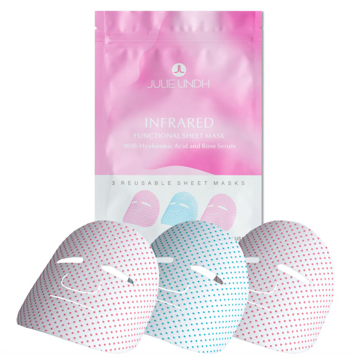 Infrared Sheet Mask with Hyaluronic Acid and Rose Serum | Julie Lindh
